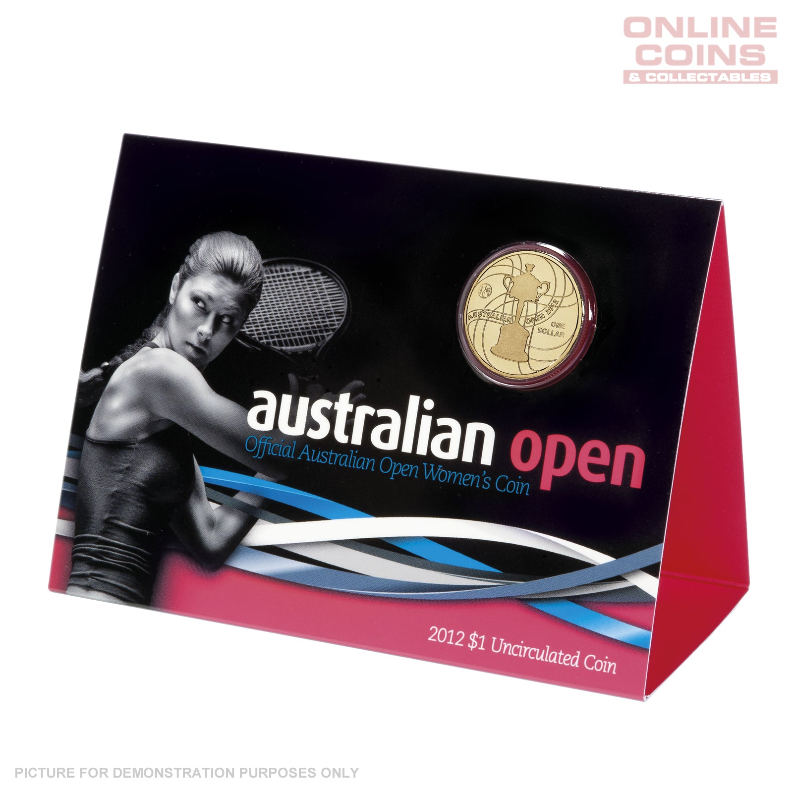 2012 Royal Australian Mint - Women's Australian Open - $1 Uncirculated Carded Coin